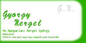 gyorgy mergel business card