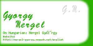 gyorgy mergel business card